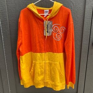 Avatar The Last Airbender Full-zip Hoodie Sweatshirt Maroon Aang Viacom XL.